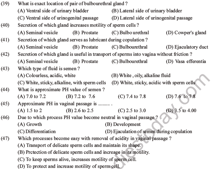 Neet Biology Human Reproduction Mcqs Set A Multiple Choice Questions 4188